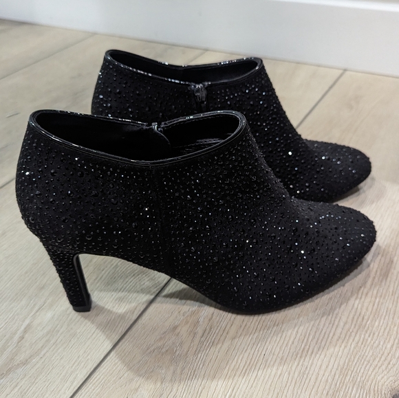 Xappeal black sparkly booties - Picture 1 of 3